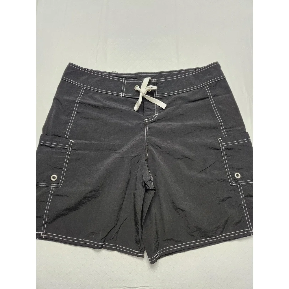 Tommy Bahama‎ Swim Shorts Mens Large Black Board Shorts Cargo Pockets TSW25102C